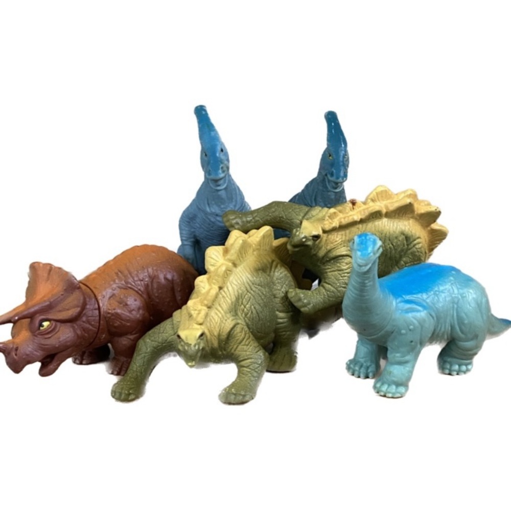 Vintage 1988 Playskool lot of 6 dinosaur action figures